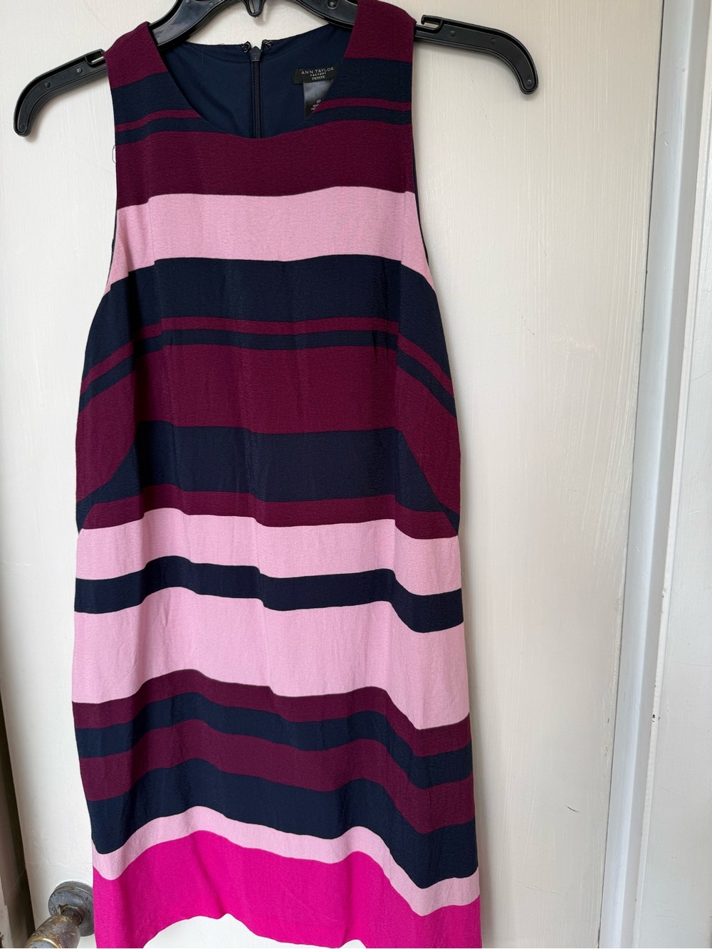 Ann Taylor Sleeveless Midi Dress in Navy, Pink, Burgundy
